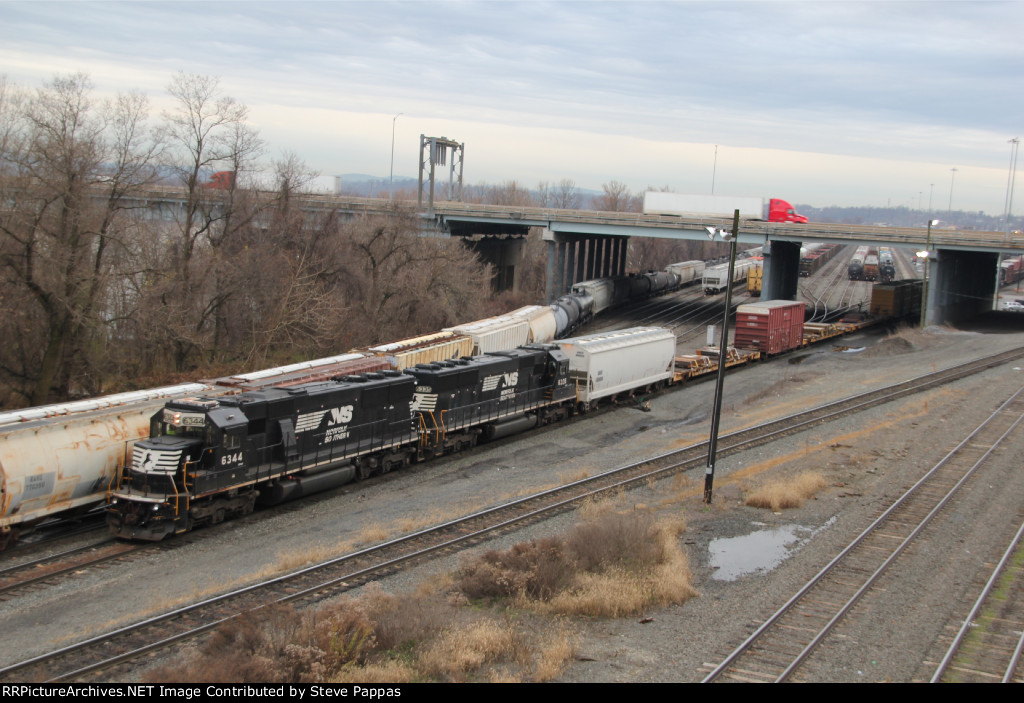 NS 6344 and 6335 work Enola Yard